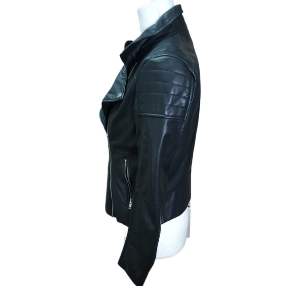 Shinestar faux leather Moto Jacket size small - Picture 4 of 5